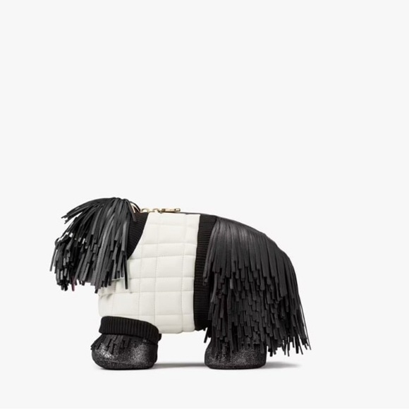 NWT! KATE SPADE FRINGED 3D DOG CROSSBODY - Picture 5 of 8